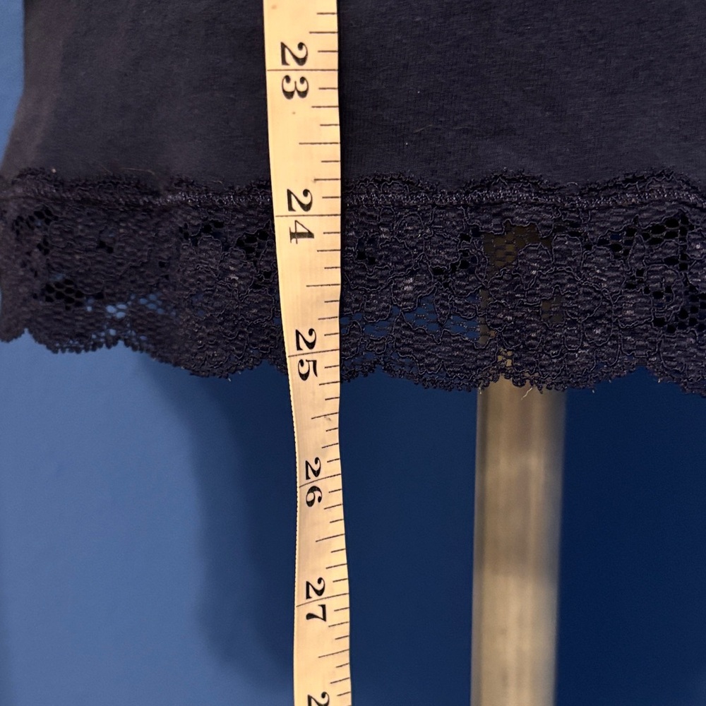 American Eagle Outfitters Navy Lace Trim Tank Top - Picture 5 of 7